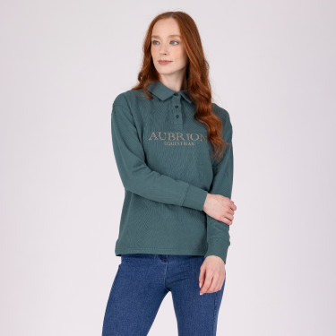Suéter com botões Equestrian Shires Aubrion Tomilho Verde
