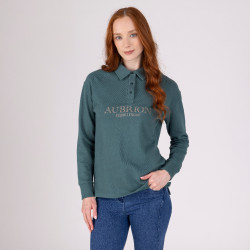 Suéter com botões Equestrian Shires Aubrion Tomilho Verde