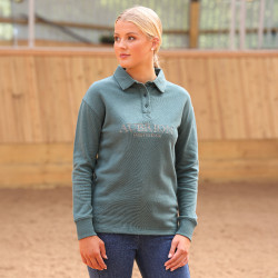 Suéter com botões Equestrian Shires Aubrion Tomilho Verde