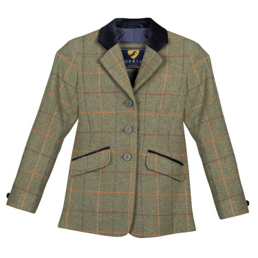 Casaco Saratoga infantil Shires Aubrion Xadrez vermelho/amarelo/azul Motivos
