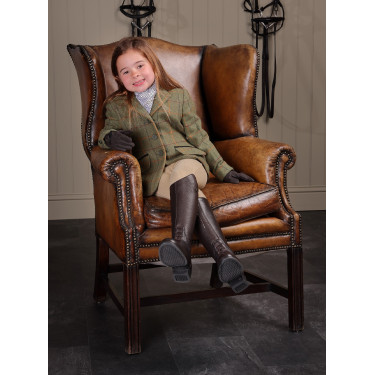 Casaco Saratoga infantil Shires Aubrion Xadrez vermelho/amarelo/azul Motivos