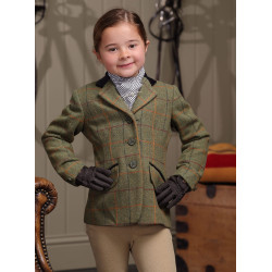 Casaco Saratoga infantil Shires Aubrion Xadrez vermelho/amarelo/azul Motivos
