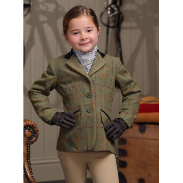 Casaco Saratoga infantil Shires Aubrion Xadrez vermelho/amarelo/azul Motivos