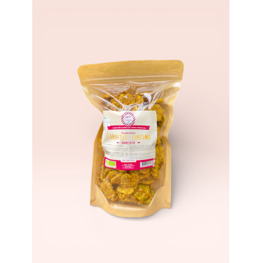 Biscoitos de sementes de linho Happy Crackers cenoura e cúrcuma