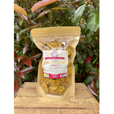 Biscoitos de sementes de linho Happy Crackers cenoura e cúrcuma