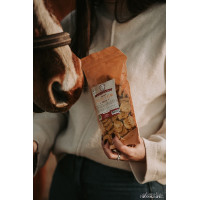 Biscoitos de sementes de linho Happy Crackers cenoura e cúrcuma