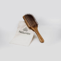 Escova desembaraçadora de bambu Nellumbo