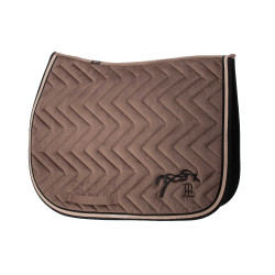 Manta de sela Pénélope Velours Toupeira / preto Castanho