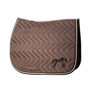 Manta de sela Pénélope Velours Toupeira / preto Castanho