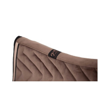 Manta de sela Pénélope Velours Toupeira / preto Castanho