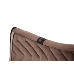 Manta de sela Pénélope Velours Toupeira / preto Castanho