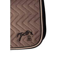Manta de sela Pénélope Velours Toupeira / preto Castanho