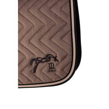 Manta de sela Pénélope Velours Toupeira / preto Castanho