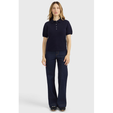 Polo pulôver Harcour Cherry feminino Marinho Azul-marinho