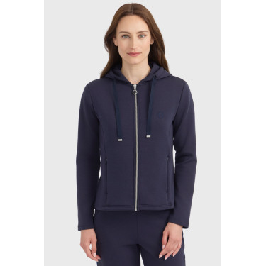 Sweat com fecho Harcour Clarianne mulher Marinho Azul-marinho