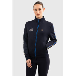 Sweatshirt com fecho Budapest Unissex EEF x Harcour Marinho Azul-marinho