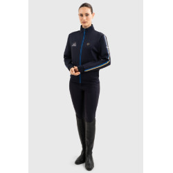 Sweatshirt com fecho Budapest Unissex EEF x Harcour Marinho Azul-marinho