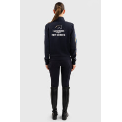 Sweatshirt com fecho Budapest Unissex EEF x Harcour Marinho Azul-marinho
