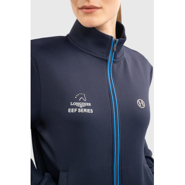 Sweatshirt com fecho Budapest Unissex EEF x Harcour Marinho Azul-marinho