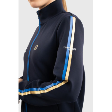 Sweatshirt com fecho Budapest Unissex EEF x Harcour Marinho Azul-marinho
