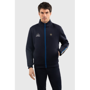 Sweatshirt com fecho Budapest Unissex EEF x Harcour Marinho Azul-marinho