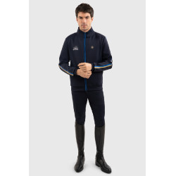 Sweatshirt com fecho Budapest Unissex EEF x Harcour Marinho Azul-marinho