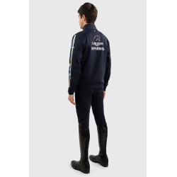 Sweatshirt com fecho Budapest Unissex EEF x Harcour Marinho Azul-marinho