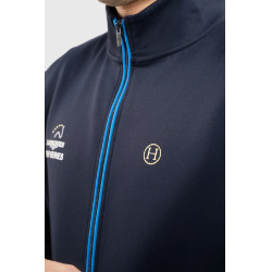 Sweatshirt com fecho Budapest Unissex EEF x Harcour Marinho Azul-marinho