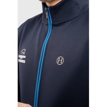 Sweatshirt com fecho Budapest Unissex EEF x Harcour Marinho Azul-marinho