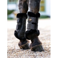 Guêtres flexíveis LeMieux com borda de lã polar Brilliance Preto Guêtres flexíveis LeMieux com borda de lã polar Brilliance Preto