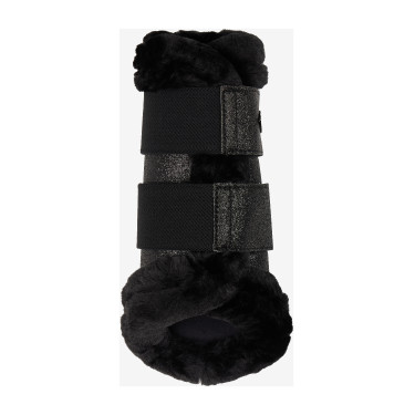 Guêtres flexíveis LeMieux com borda de lã polar Brilliance Preto Guêtres flexíveis LeMieux com borda de lã polar Brilliance Preto