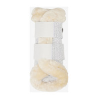 Guêtres flexíveis LeMieux com borda de lã polar Brilliance Branco