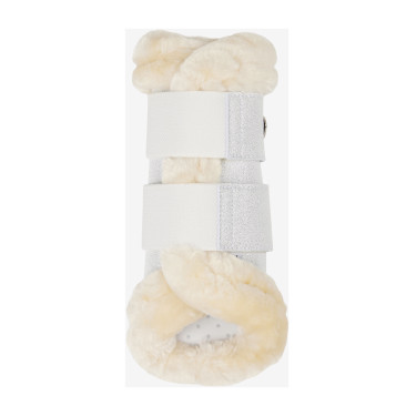 Guêtres flexíveis LeMieux com borda de lã polar Brilliance Branco Guêtres flexíveis LeMieux com borda de lã polar Brilliance Branco