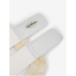 Guêtres flexíveis LeMieux com borda de lã polar Brilliance Branco Guêtres flexíveis LeMieux com borda de lã polar Brilliance Branco