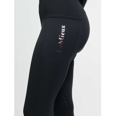 Legging pull-on Young Rider LeMieux Orla Brilliance Sparkle Preto Legging pull-on Young Rider LeMieux Orla Brilliance Sparkle Preto