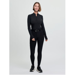 Calça de equitação LeMieux com joelheiras de silicone Brilliance feminina Preto Calça de equitação LeMieux com joelheiras de silicone Brilliance feminina Preto