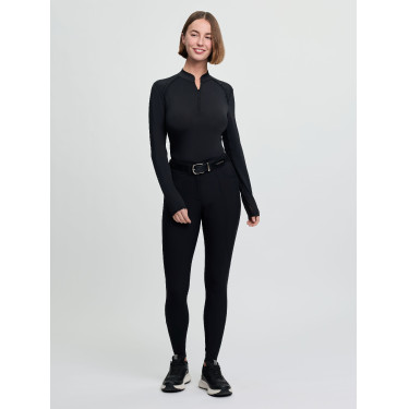 Calça de equitação LeMieux com joelheiras de silicone Brilliance feminina Preto Calça de equitação LeMieux com joelheiras de silicone Brilliance feminina Preto