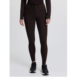 Calça de equitação LeMieux com joelheiras de silicone Brilliance feminina Espresso Castanho Calça de equitação LeMieux com joelheiras de silicone Brilliance feminina Espresso Castanho