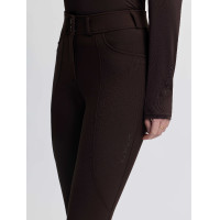Calça de equitação LeMieux com joelheiras de silicone Brilliance feminina Preto
