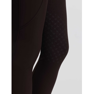 Calça de equitação LeMieux com joelheiras de silicone Brilliance feminina Espresso Castanho Calça de equitação LeMieux com joelheiras de silicone Brilliance feminina Espresso Castanho
