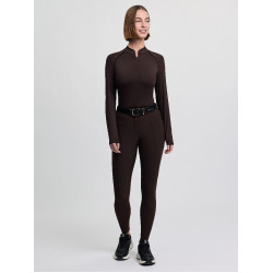 Calça de equitação LeMieux com joelheiras de silicone Brilliance feminina Espresso Castanho Calça de equitação LeMieux com joelheiras de silicone Brilliance feminina Espresso Castanho