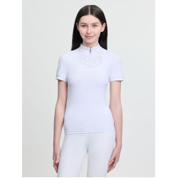 Polo de competição de manga curta Young Rider LeMieux Brilliance Livvy Branco