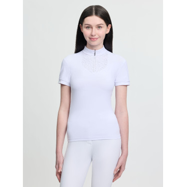 Polo de competição de manga curta Young Rider LeMieux Brilliance Livvy Branco