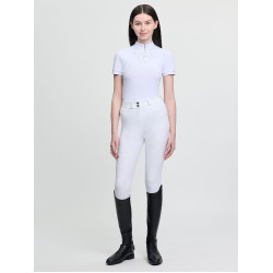 Polo de competição de manga curta Young Rider LeMieux Brilliance Livvy Branco