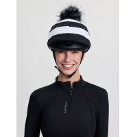 Toque com pompom LeMieux amovível Derby Preto Toque com pompom LeMieux amovível Derby Preto