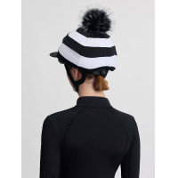Toque com pompom LeMieux amovível Derby Preto Toque com pompom LeMieux amovível Derby Preto