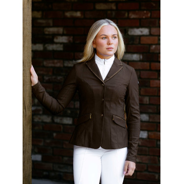 Casaco de concurso LeMieux Brilliance Diana para mulher Espresso Castanho Casaco de concurso LeMieux Brilliance Diana para mulher Espresso Castanho