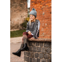 Gorro tricotado Horze Leighton Teens Adolescente com forro polar Cinzento