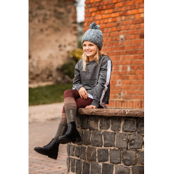 Gorro tricotado Horze Leighton Teens Adolescente com forro polar Cinzento