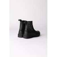 Botins jodhpur Horze Sporty em couro vegano com elementos efeito cristal Preto